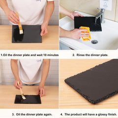 Slate Serving Plates 15Pcs Food Safe For Chefs by Snagg A Plate