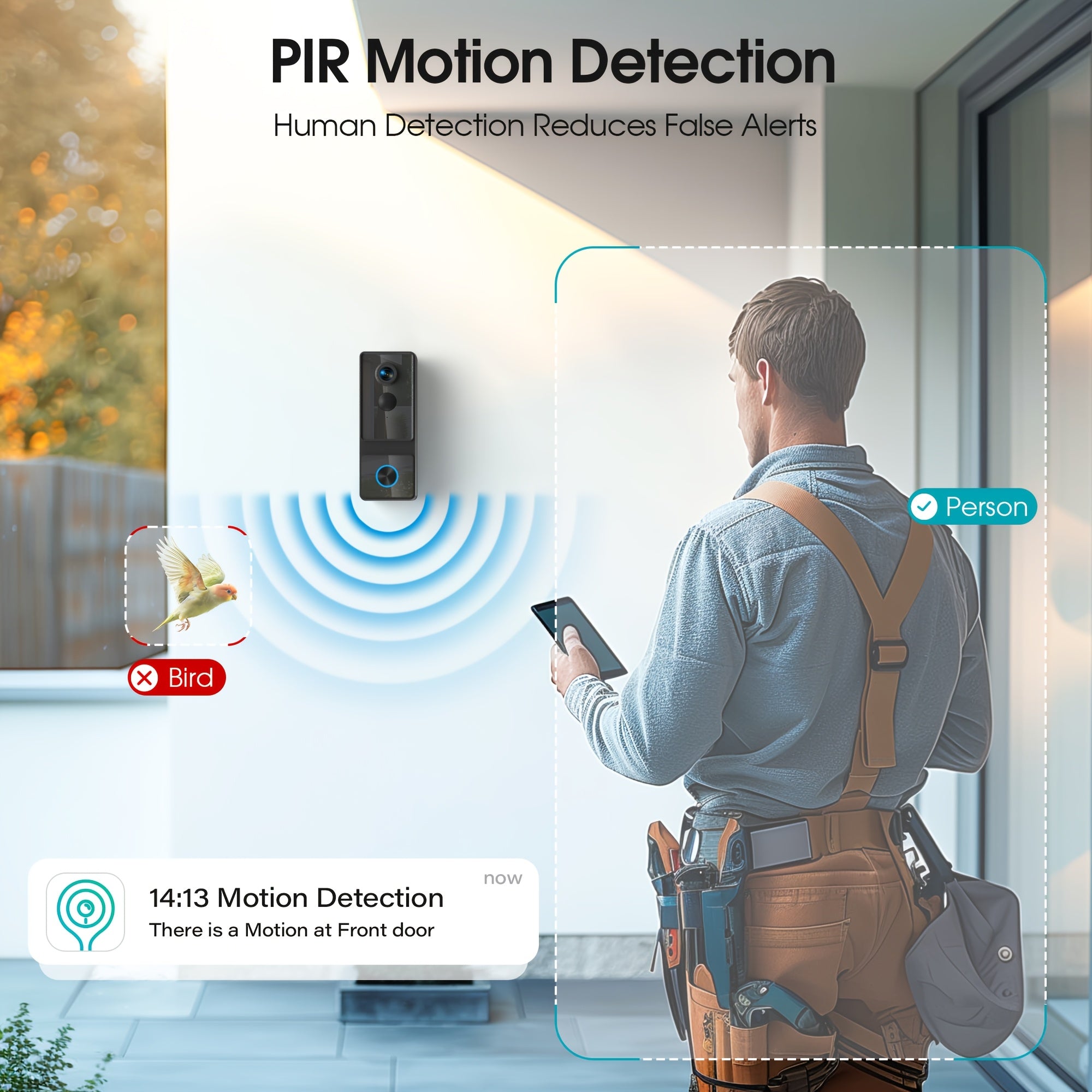 1080P Wireless Video Doorbell with Chime by Snagg A Doorbell Camera