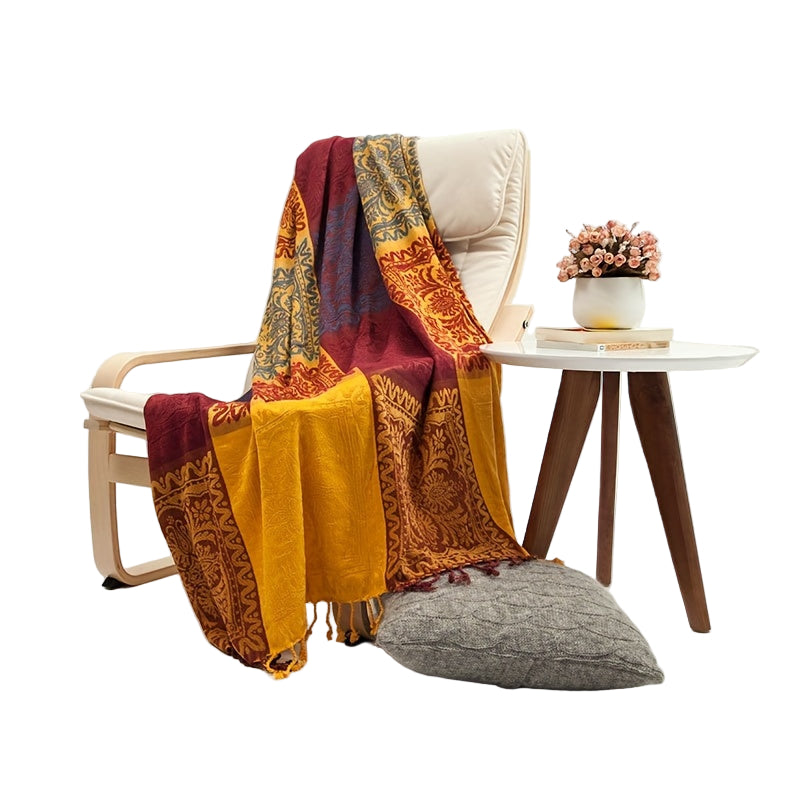 Boho Jacquard Tassel Throw Blanket by Snagg A Throw