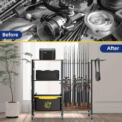 3 Tier Fishing Rod Holder Cart by Snagg A Rack