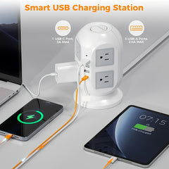 3M Tower Power Strip – 8-Way Extension by Snagg An Extension Cable