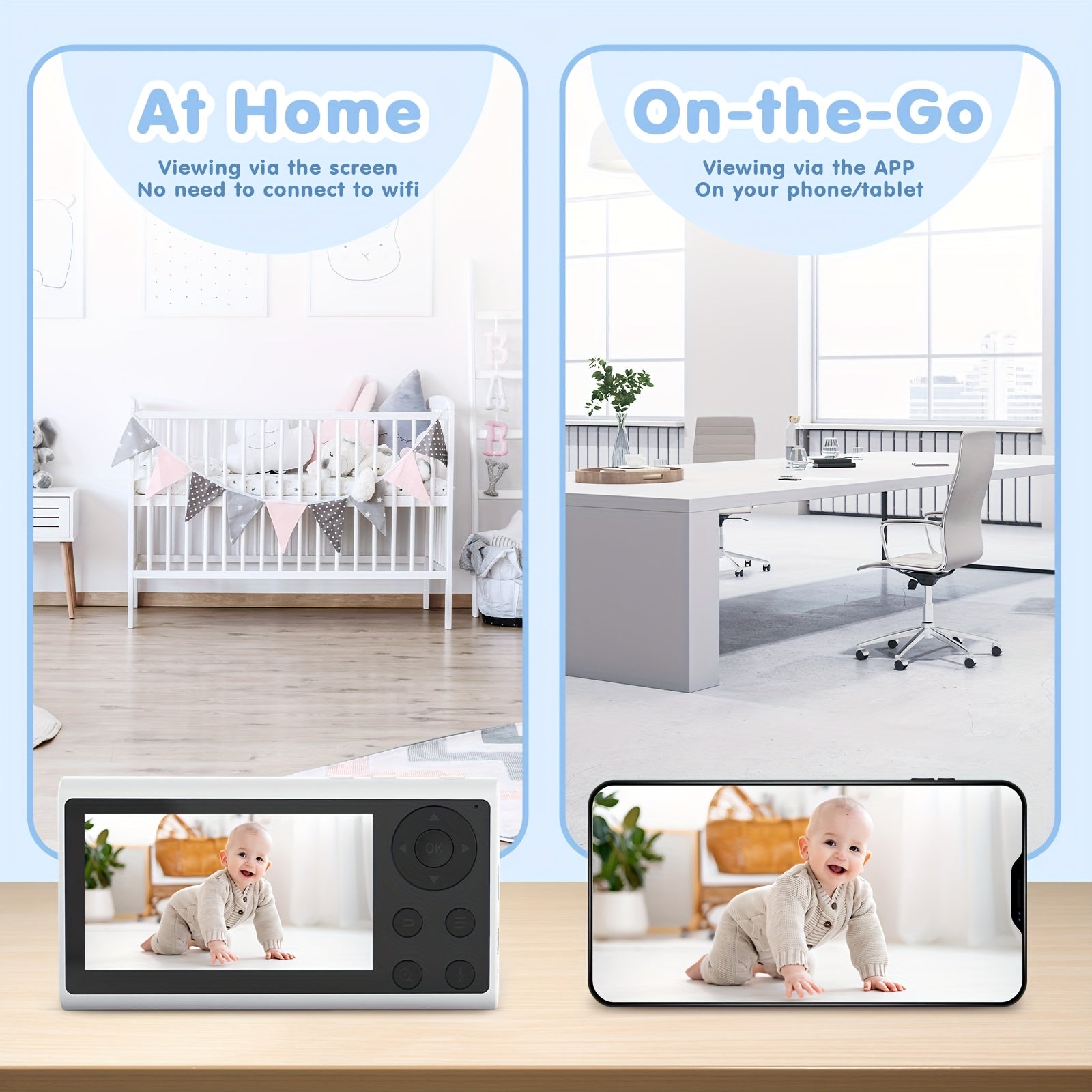 Baby Monitor with 4.3″ Screen – No WiFi Required by Snagg An Indoor Camera