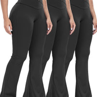 Women’s 3-Pack High-Waisted Cross Waistband Yoga Pants by Snagg A Pant