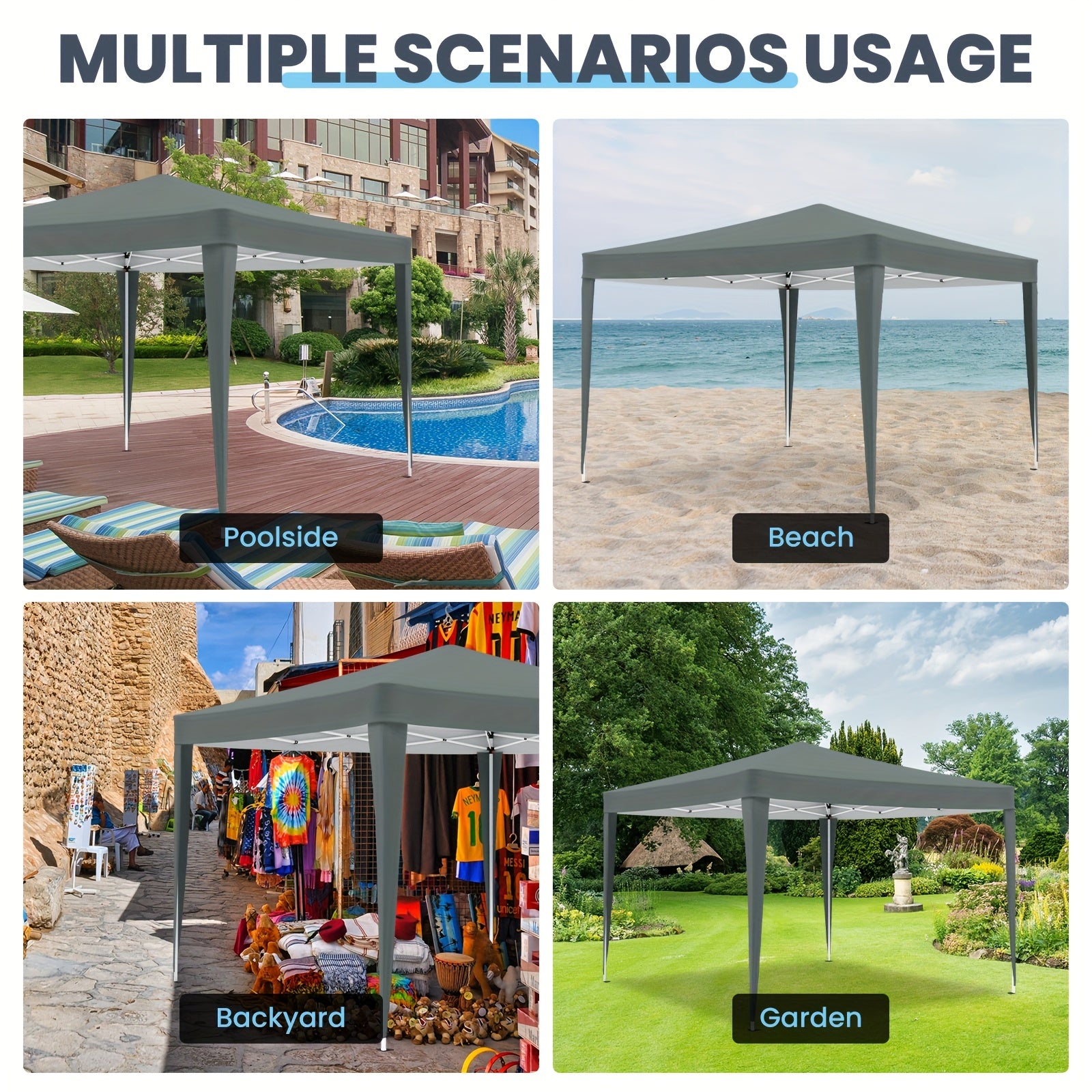 2x2M Waterproof Portable Gazebo Pop Up Canopy Tent by Snagg A Canopy Tent