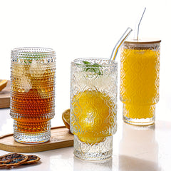 Premium Hobnail Glass Tumbler Set 4 11oz Non Slip Home by Snagg A Cup