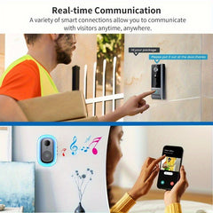 HD Wireless Video Doorbell 720P Resolution with Two-Way Audio by Snagg A Doorbell Camera