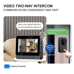 Smart Video Doorbell – 1080P HD Camera with 4.3″ Screen by Snagg A Doorbell Camera