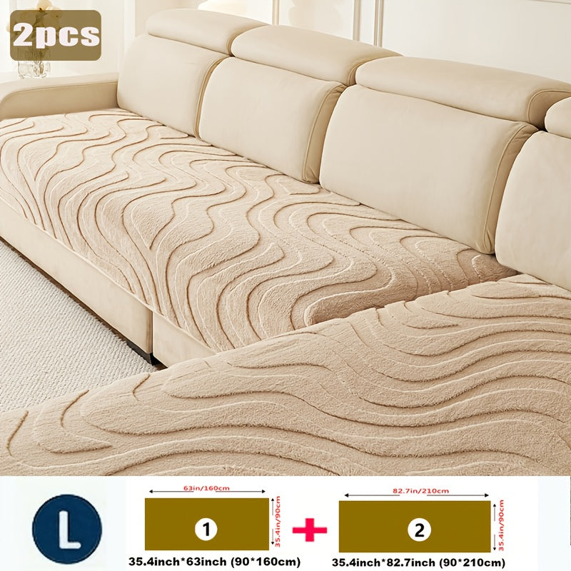 2pcs Bohemian Modern Wave Sofa Cushion Cover Set by Snagg A Sofa Cover