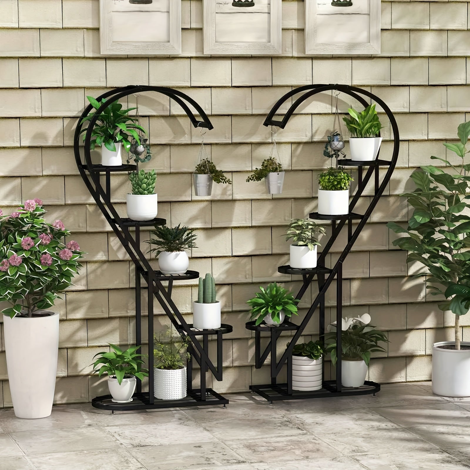 5 Tier Heart Shaped Metal Plant Stand by Snagg A Rack