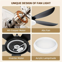 52" Outdoor Ceiling Fan with Light & Remote by Snagg A Fan