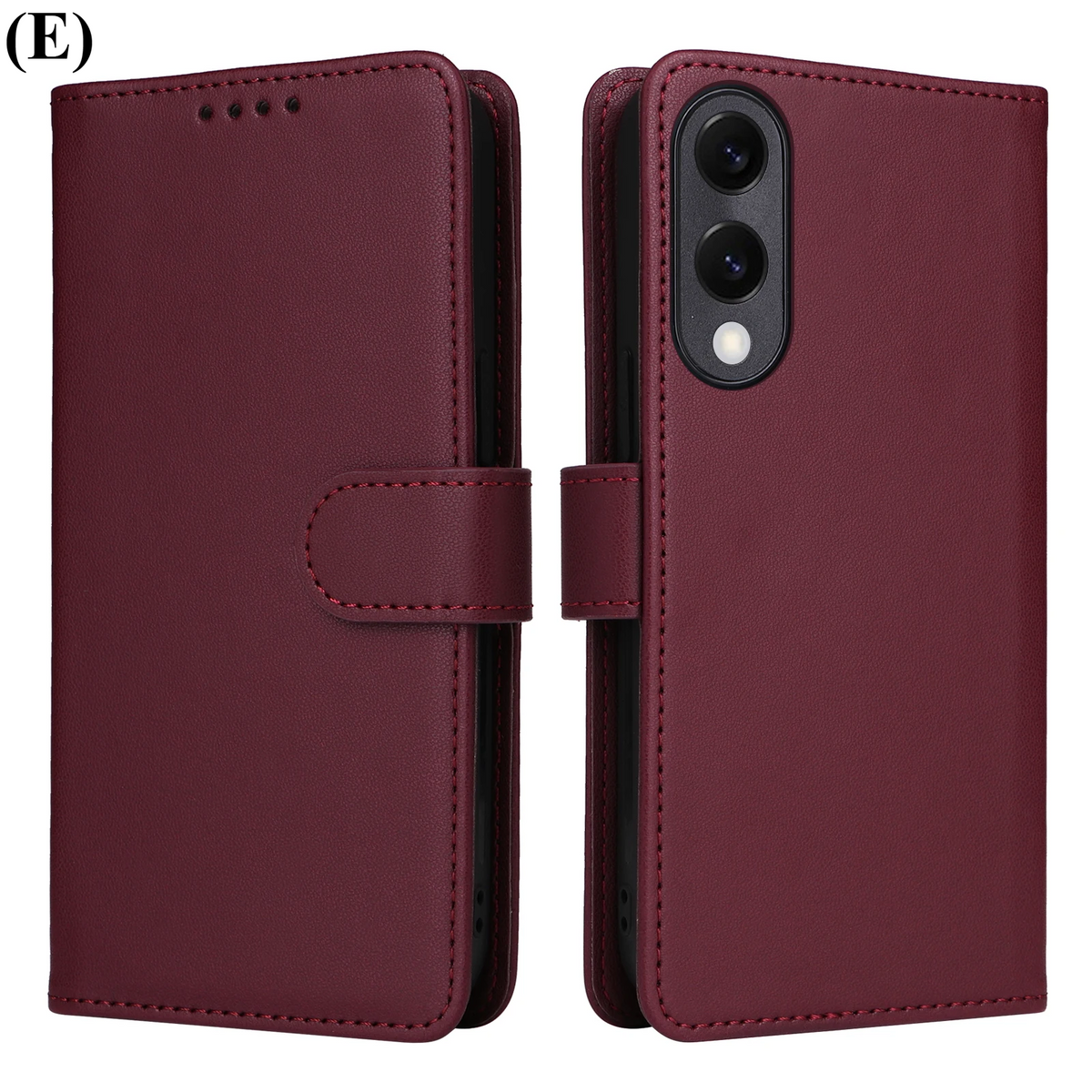 2 in 1 Removable Magnetic Wallet Case – Samsung Galaxy S24 Series - wine red / for S24Plus - Phone Cases & Covers