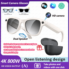 M02 Ultra AI Smart Glasses – 1080P HD Camera with 32GB Storage & Charging Case