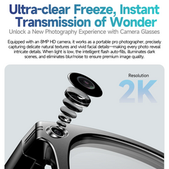 W610 AI Smart Glasses – 8MP HD Camera with 100+ Language Translation