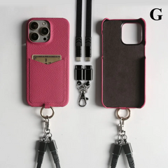 Multifunctional Leather Crossbody Case For iPhone 16 Pro Max / Series