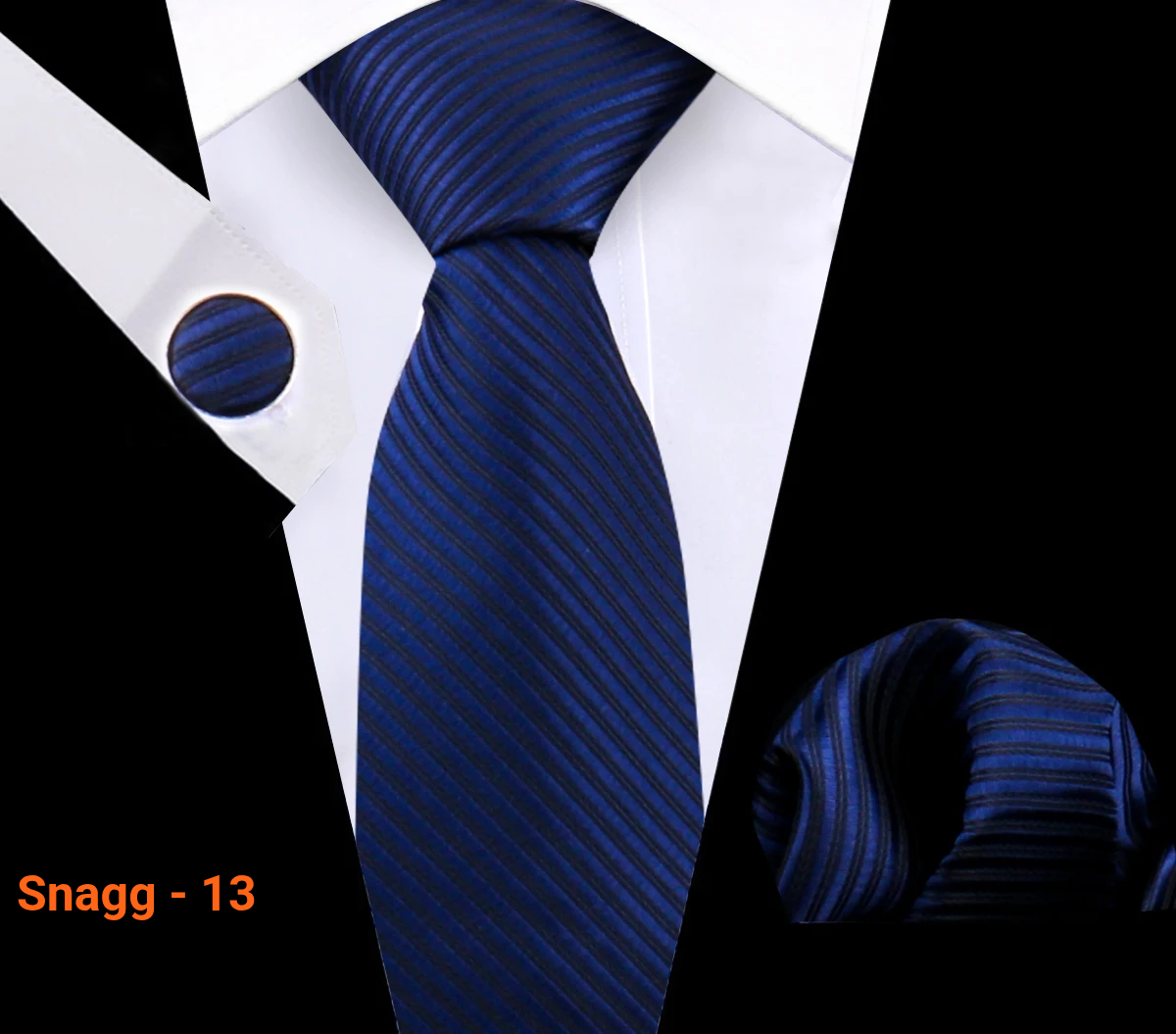Classic Plaid Tie Set for Men - Necktie with Matching Pocket Square & Cufflinks - Snagg - 13 - Others In Fashion