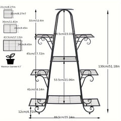 9 Tier Black Metal Plant Stand by Snagg A Rack