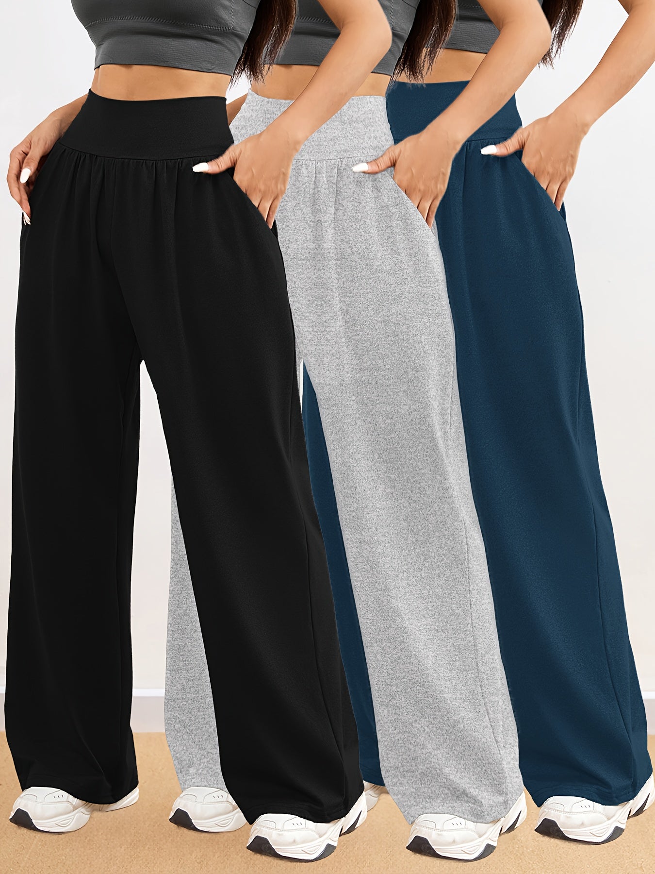 Women’s 3-Piece Wide-Leg Yoga Pants by Snagg A Pant