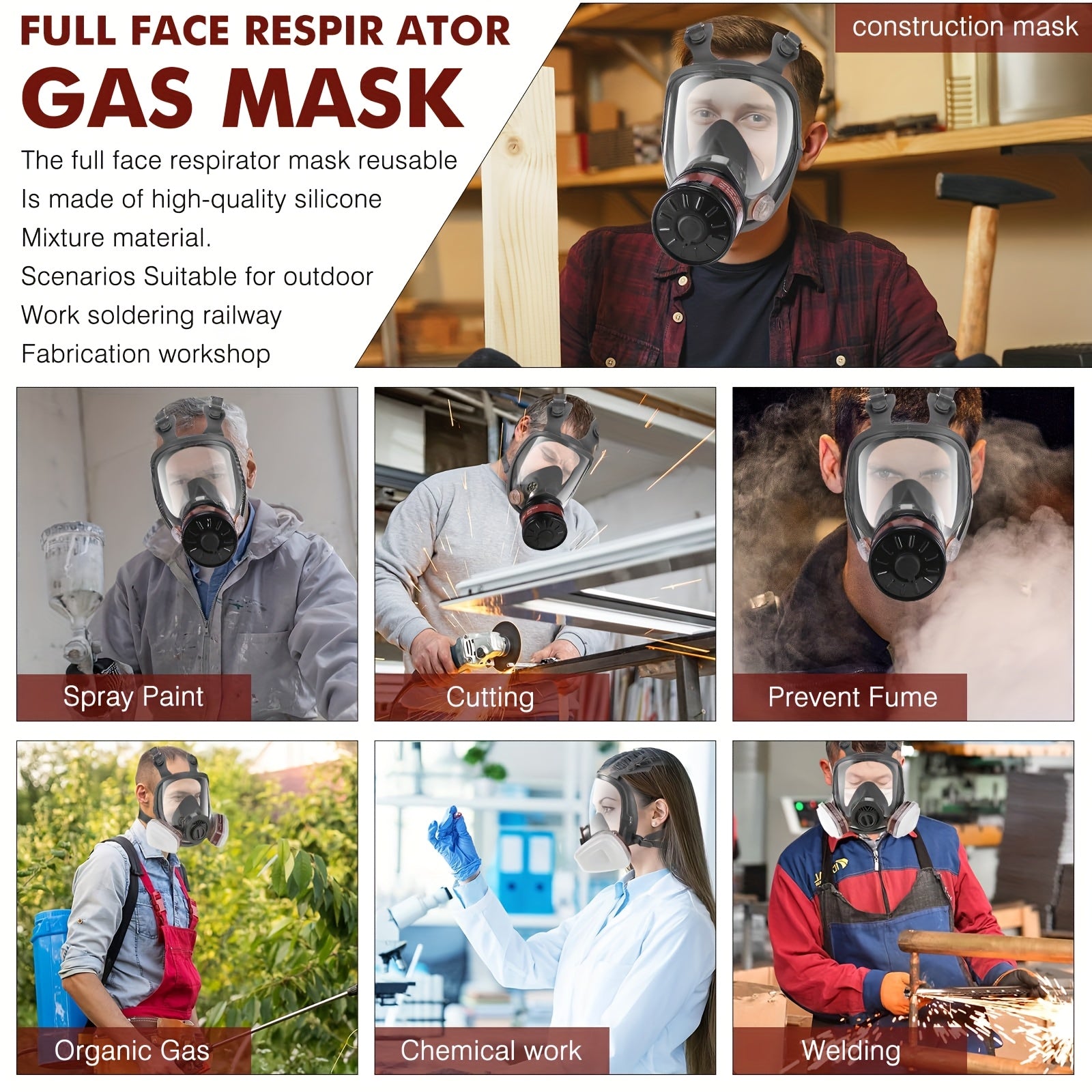 Full Face Protection Mask With Filter by Snagg A Face Mask