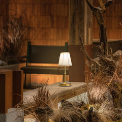 Rechargeable Antique Brass Lamp with Dimmer by Snagg A Table Lamp