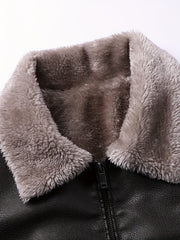 OBM Men’s Full-Zip Bomber Jacket with Fur Collar by Snagg A Jacket