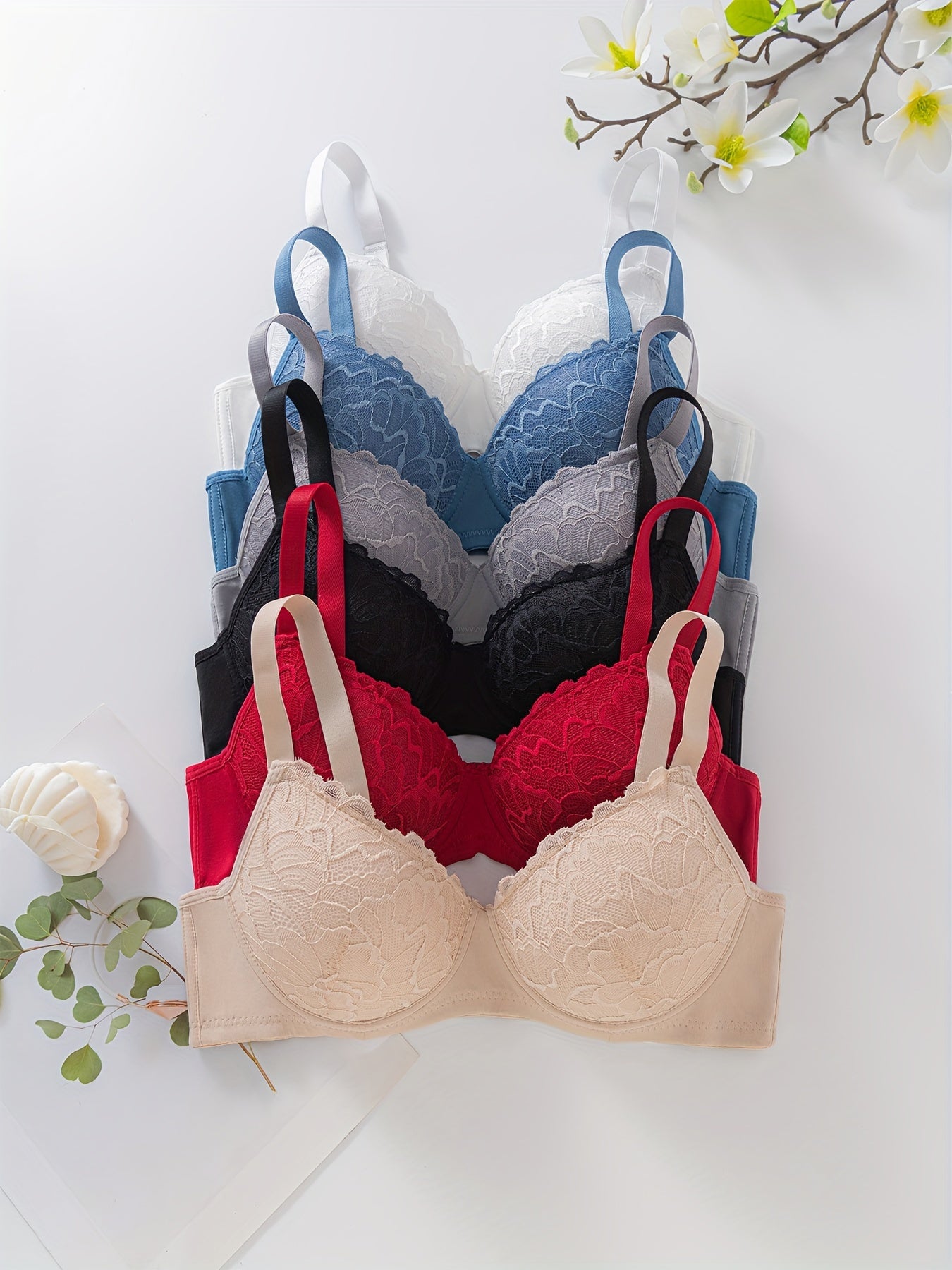 Women’s 6-Piece Push Up Bra Collection by Snagg A Bra