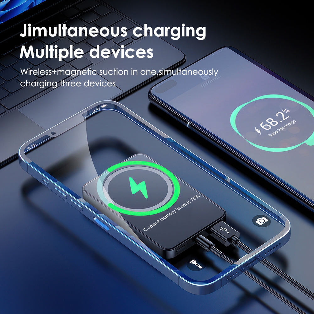 10000mAh Wireless Magnetic Powerbank Compatible With Apple by Snagg A Power Bank