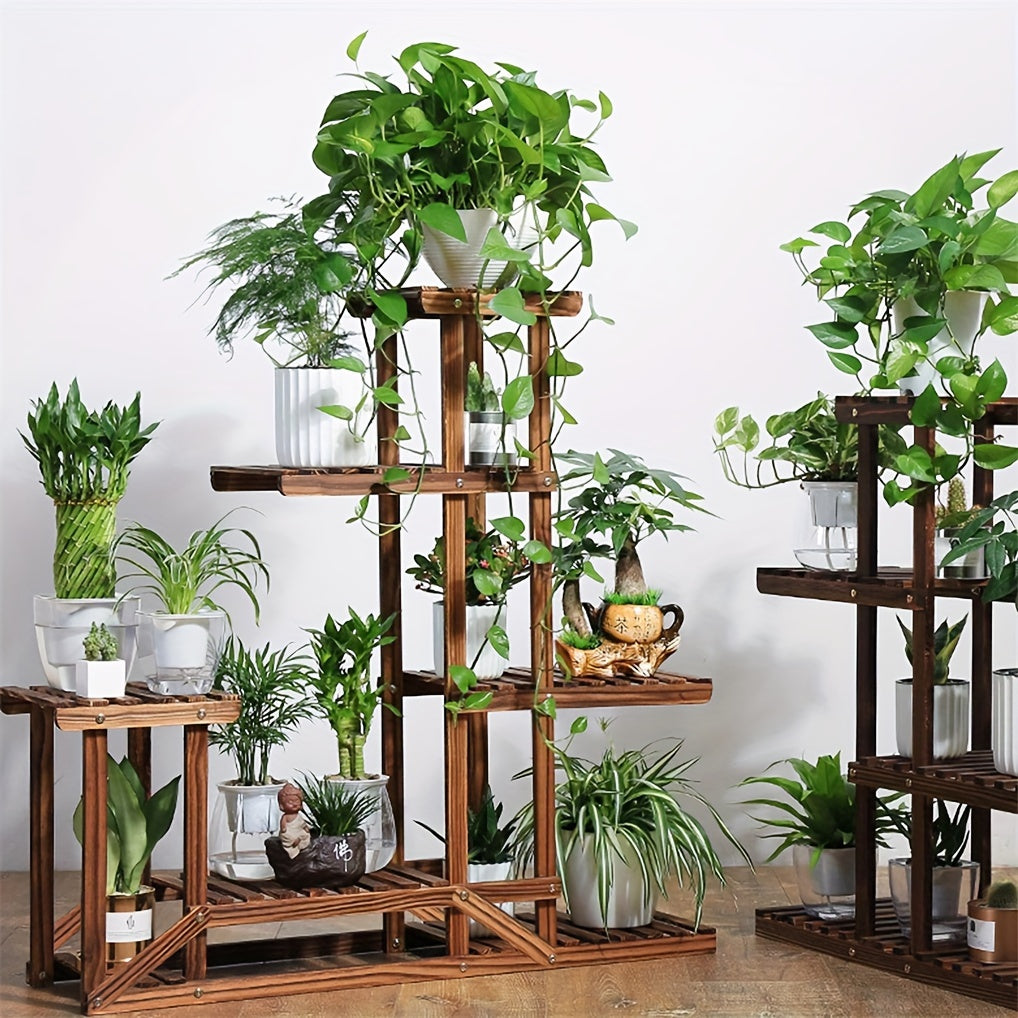 6 Tier Wooden Plant Stand Rack by Snagg A Rack