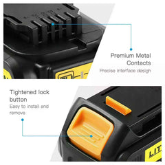 2 / 4 Pack 18 V 12.0 Ah Lithium-Ion Battery — Replacement for Dewalt 18 V Cordless Tools