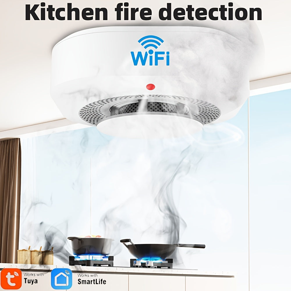6 Pack Smart WiFi Smoke Detectors – Wireless Interconnected Fire Alarms with Voice Alerts by Snagg A Sensor Alarm