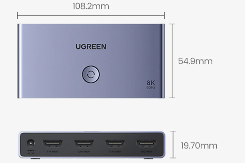 HDMI 2.1 Switch 8K & 4K for PS5, Xbox, Monitor & Projector by Snagg An HDMI Switch