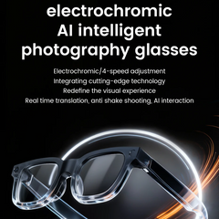 E02C AI Smart Glasses – 1080P HD Camera with 32GB & Photochromic Lenses