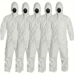 5 Pack Disposable Coveralls with Hood by Snagg A Coverall