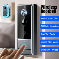 HD Wireless Video Doorbell 720P Resolution with Two-Way Audio by Snagg A Doorbell Camera