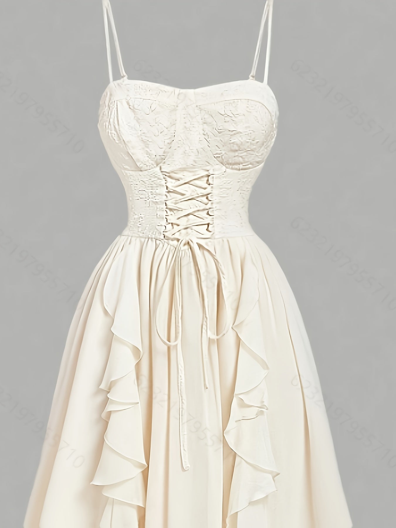 Elegant Dress with Lace-Up Waist by Snagg A Dress