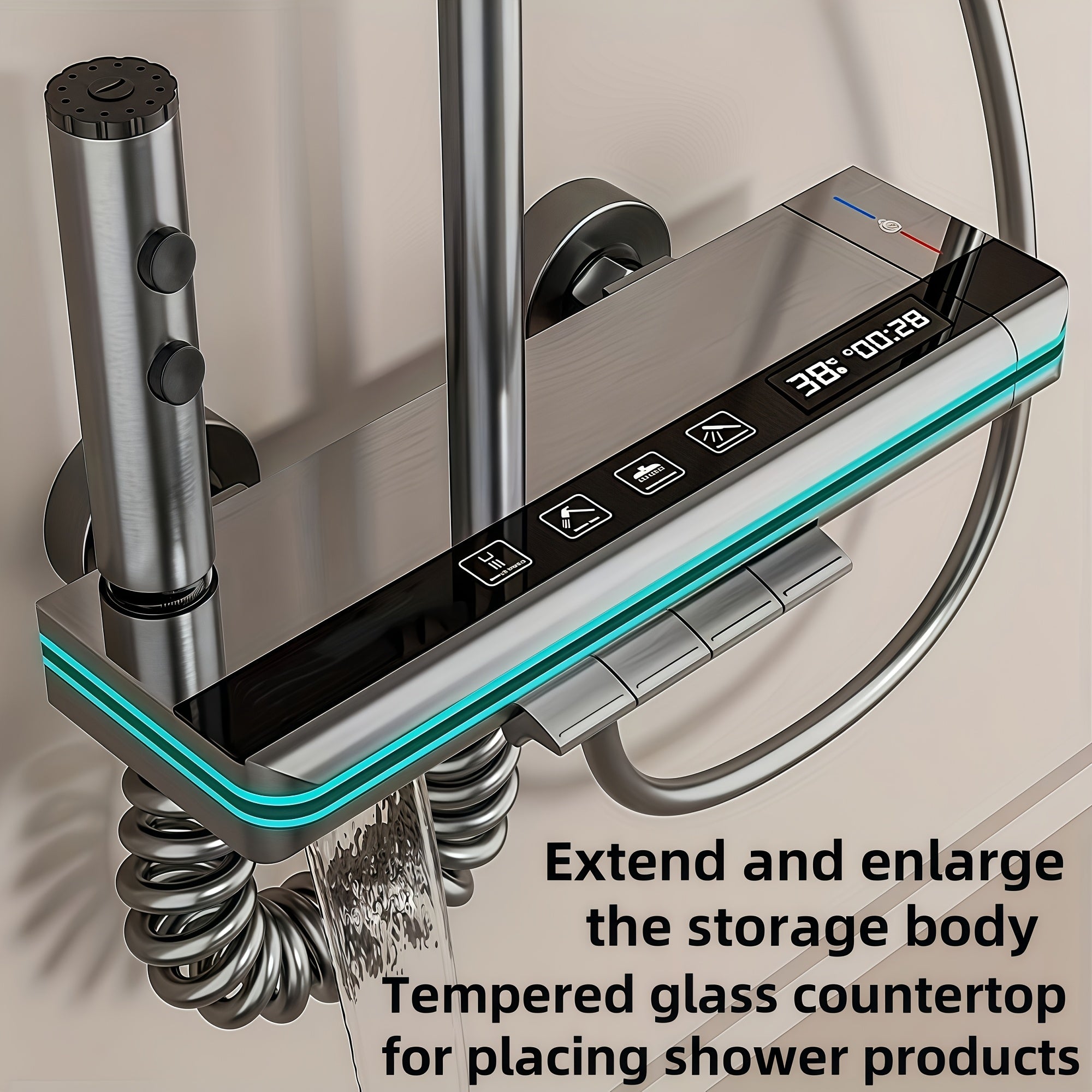 Luxury Rainfall Shower System by Snagg A Shower Head