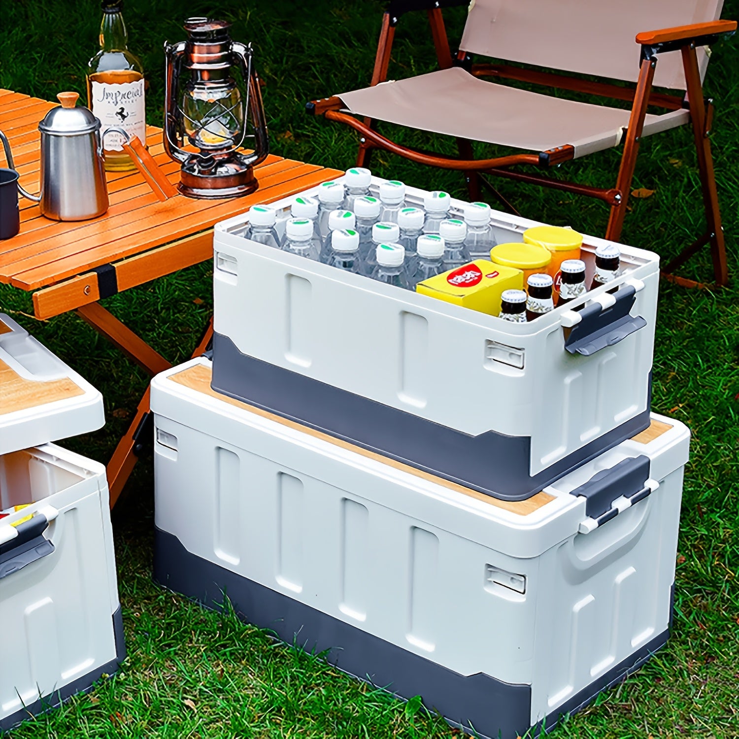 60L Collapsible Car Trunk Storage Bin with Lid by Snagg A Storage Box