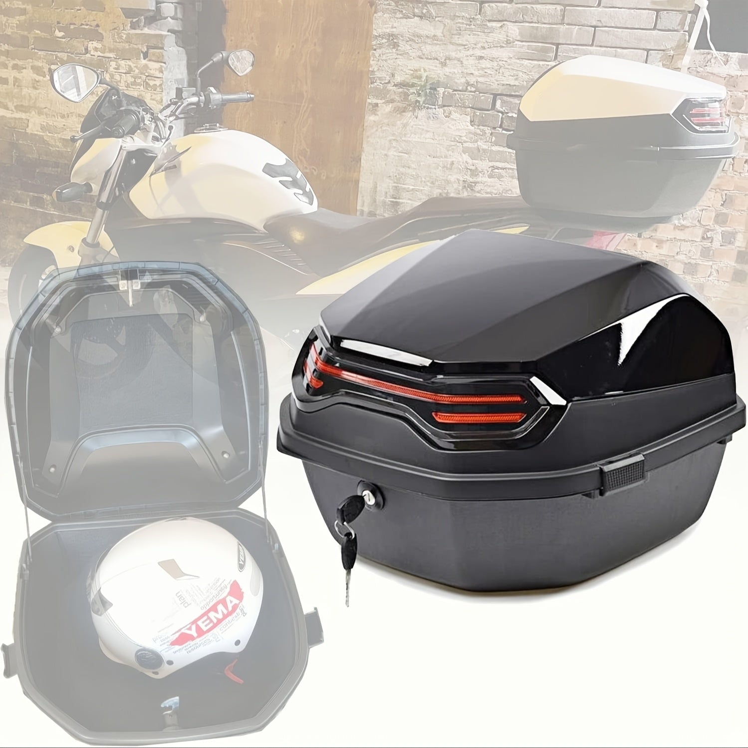 35L Motorcycle Top Case by Snagg A Storage Box