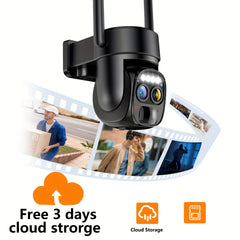 2K Solar Solar Powered WiFi Security Camera – 10X Zoom, 360° View by Snagg An Outdoor Camera