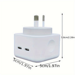 40W Dual USB-C Fast Charger - With USB-C Cable