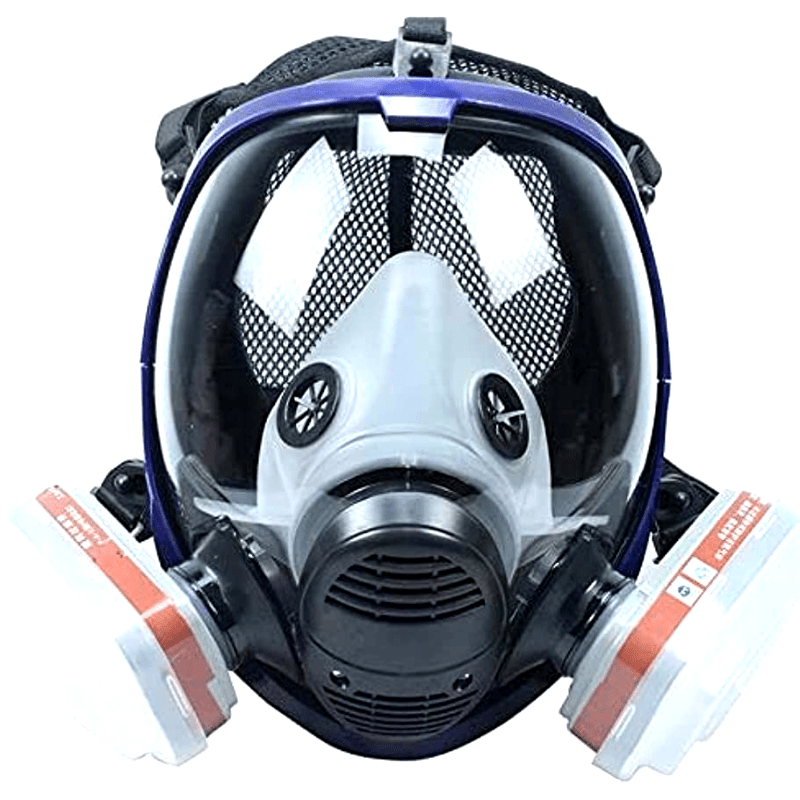 Full Face Respirator Mask with Dual Activated Carbon Filters by Snagg A Face Mask