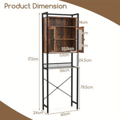 5 Tiers Over the-Toilet Organizer with Adjustable Shelves by Snagg A Cabinet