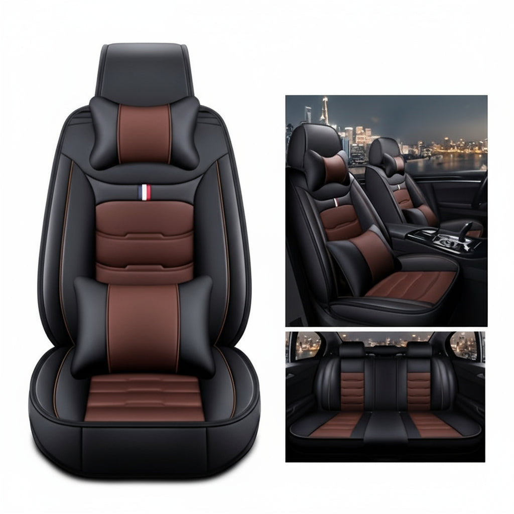 5 Seater Faux Leather Car Seat Cover Set by Snagg A Seat Cover