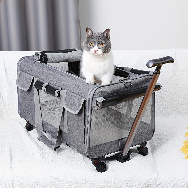 Extra Large Rolling Travel Pet Trolley by Snagg A Pet Trolley