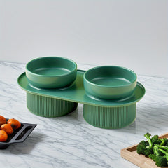 Elevated Ceramic Pet Bowls with Raised Stand by Snagg A Feeder