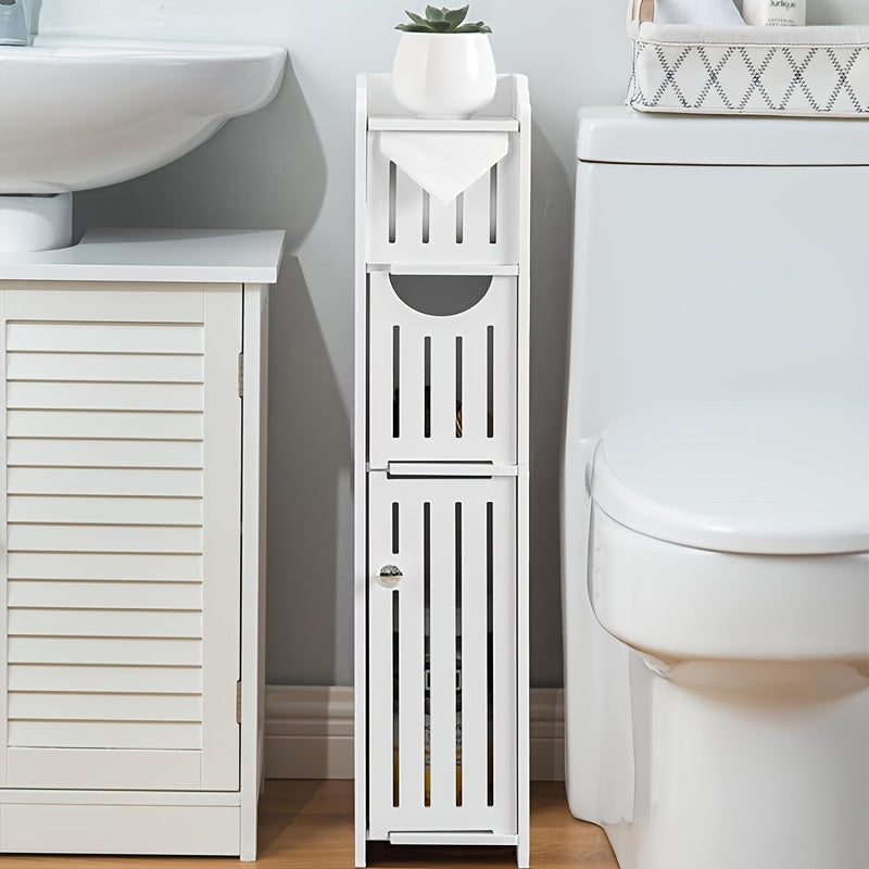Slim PVC Bathroom Storage Cabinet by Snagg A Cabinet