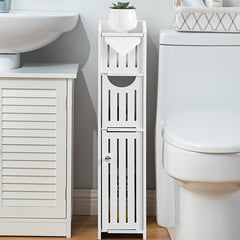 Slim PVC Bathroom Storage Cabinet by Snagg A Cabinet