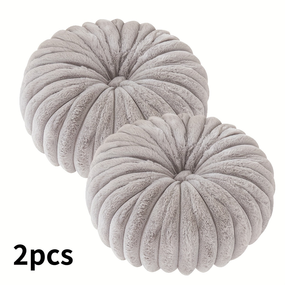 2pcs Plush & Cozy Round Throw Pillows by Snagg A Cushion