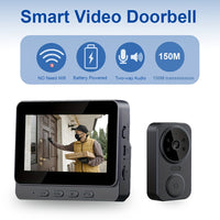 Smart Video Doorbell – 1080P HD Camera with 4.3″ Screen by Snagg A Doorbell Camera