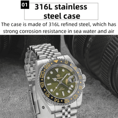 Stainless Steel, Super Luminous, Waterproof Men’s Watch