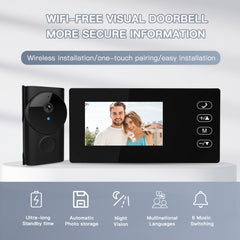 Video Doorbell Intercom System 10.9cm Screen with Infrared Night Vision by Snagg A Doorbell Camera